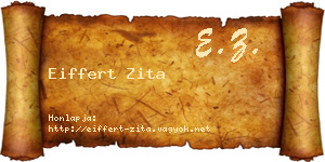 Eiffert Zita névjegykártya